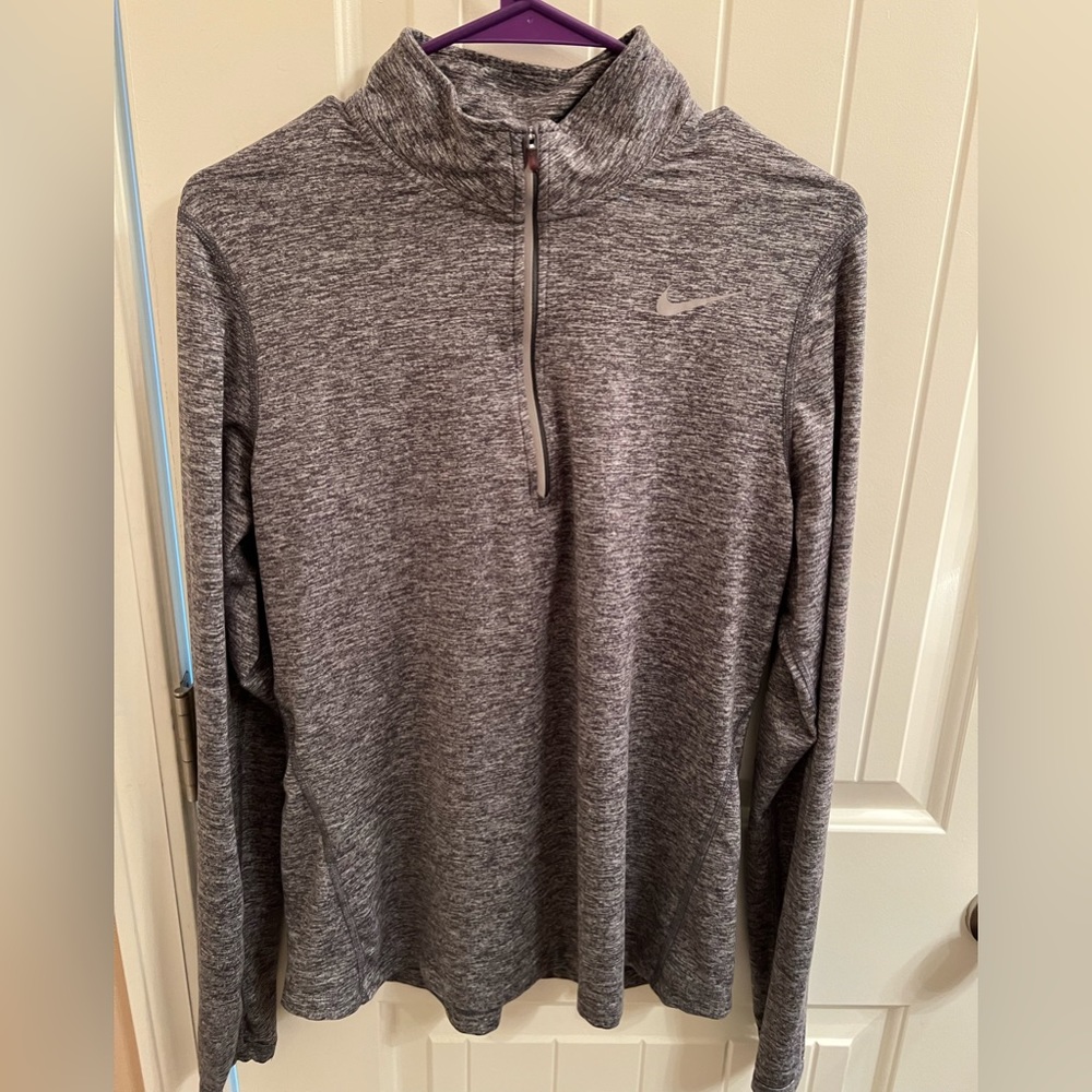 Nike dri fit long sleeve half zip running shirt